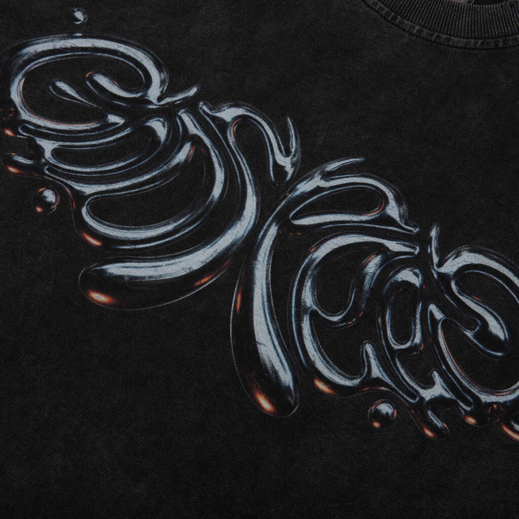 Mercury Logo T Shirt Black Wash