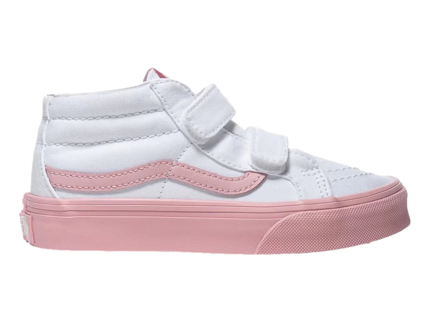 Tenis Vans Sk8 Mid Reissue V Rosa y Blanco para Niña
