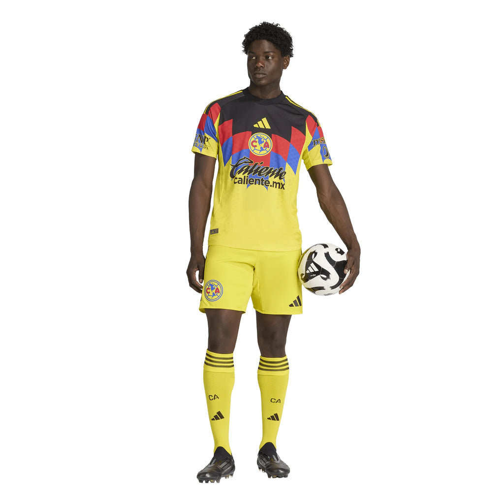 adidas Club América Home Mens Authentic Jersey 25 26 Yellow