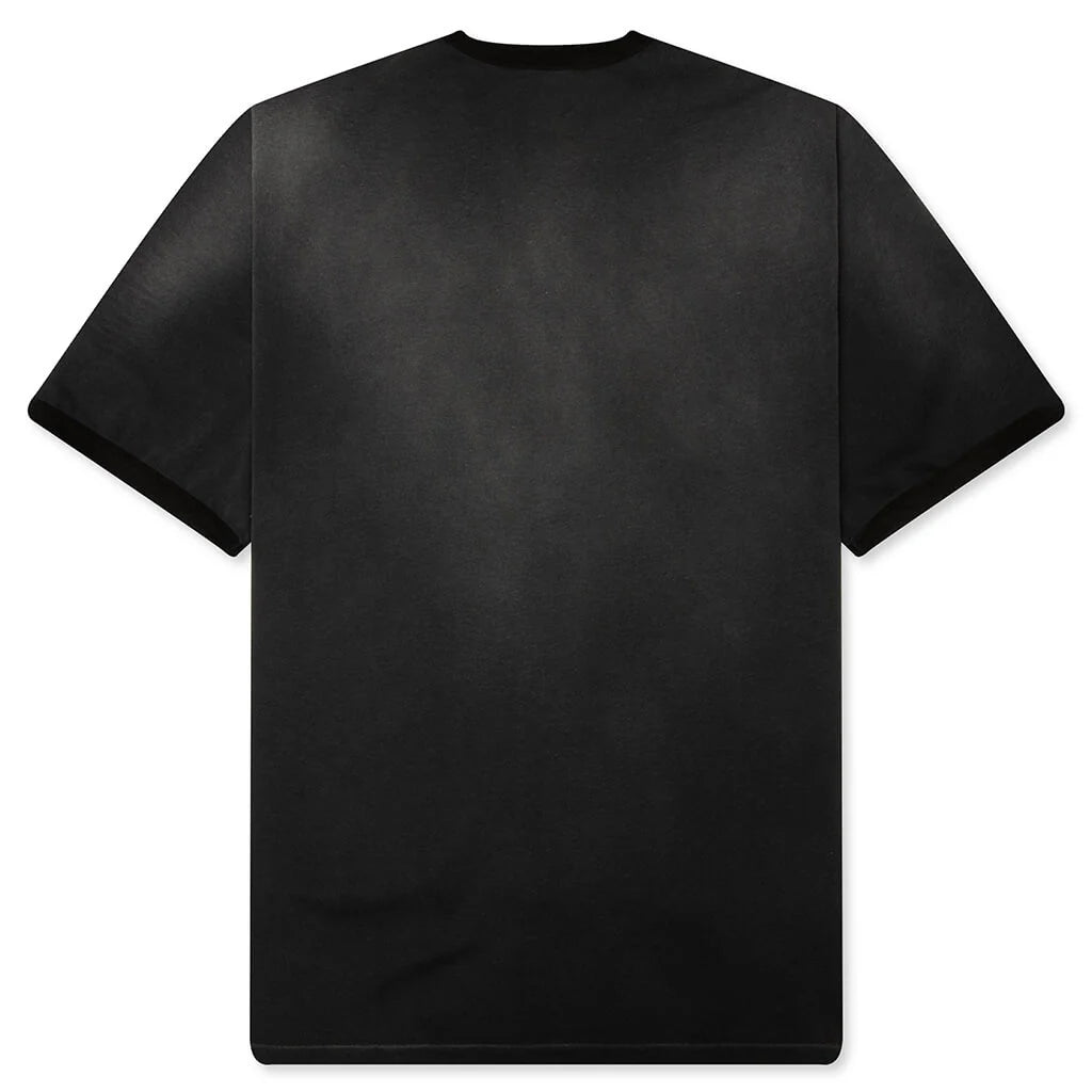Represent Ringer T Shirt Stained Black