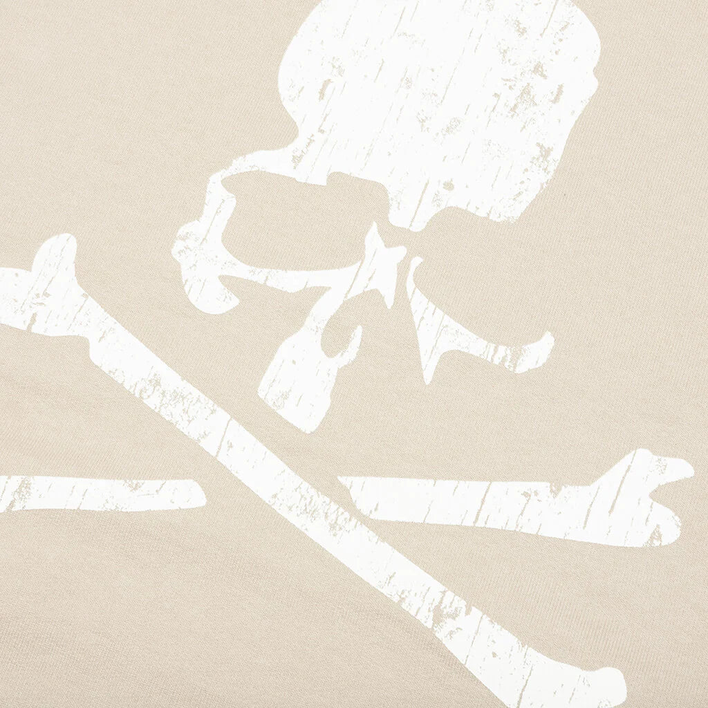 Logo Print Hoodie Beige