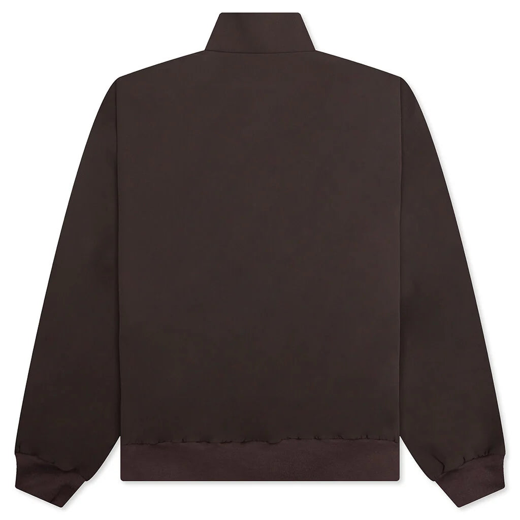 Bonded Nylon Bomber Jacket Brown