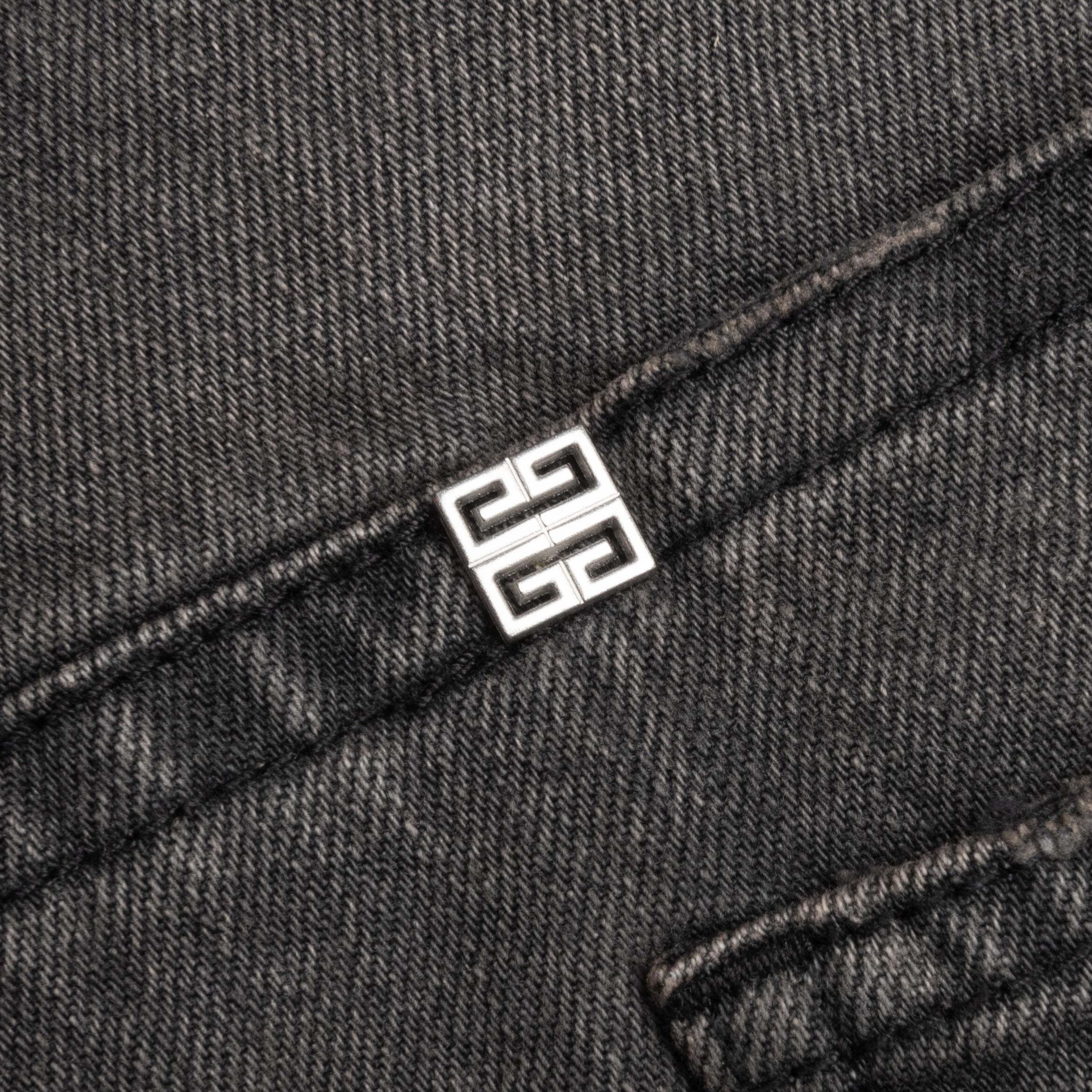 Distressed Denim Trousers Black
