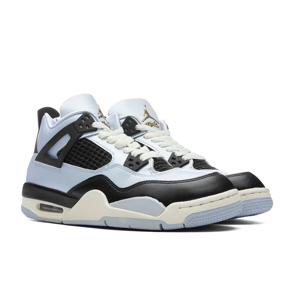 Air Jordan 4 Retro GS Pure Platinum Metallic Gold Black Sail