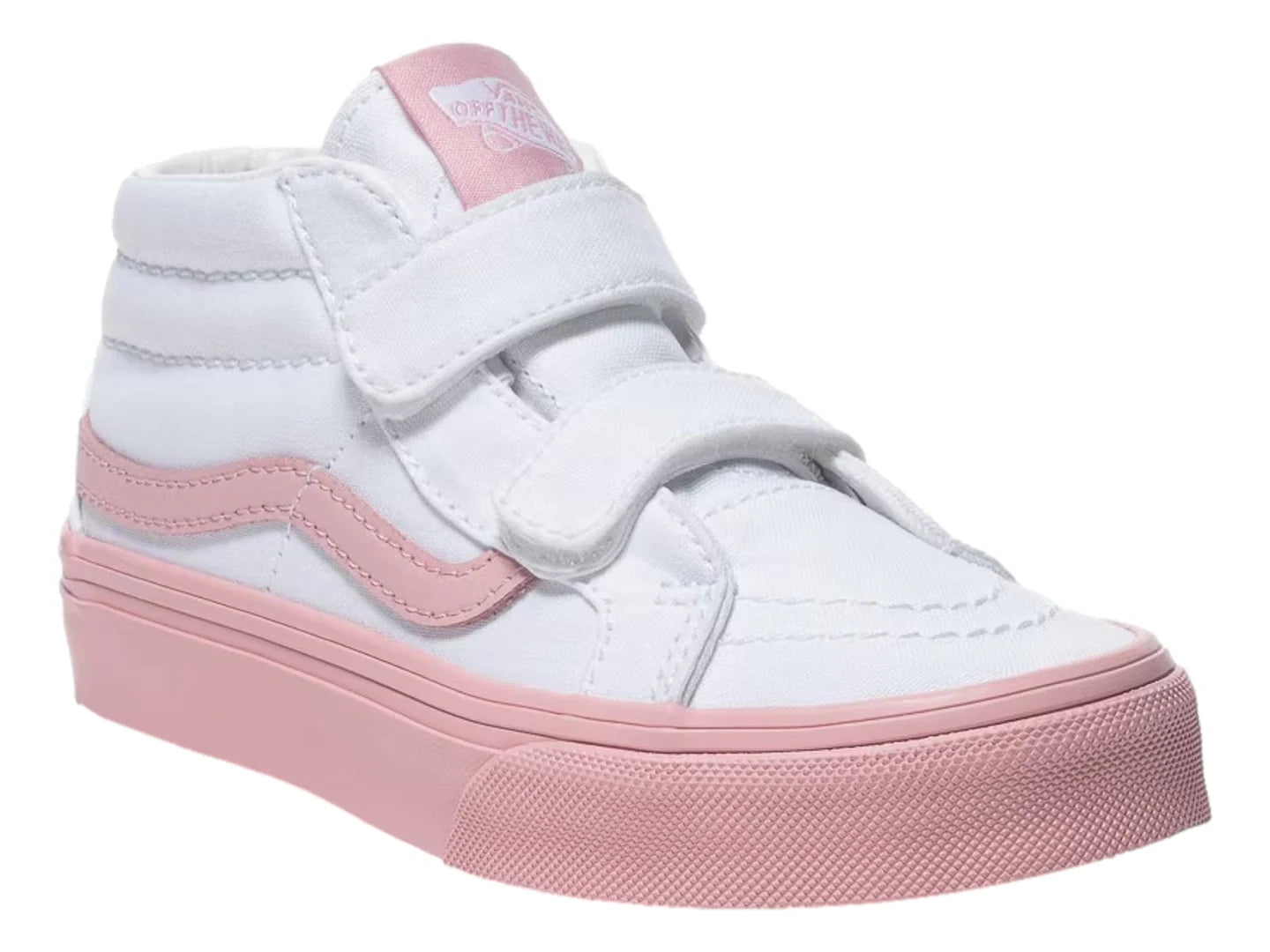 Tenis Vans Sk8 Mid Reissue V Rosa y Blanco para Niña