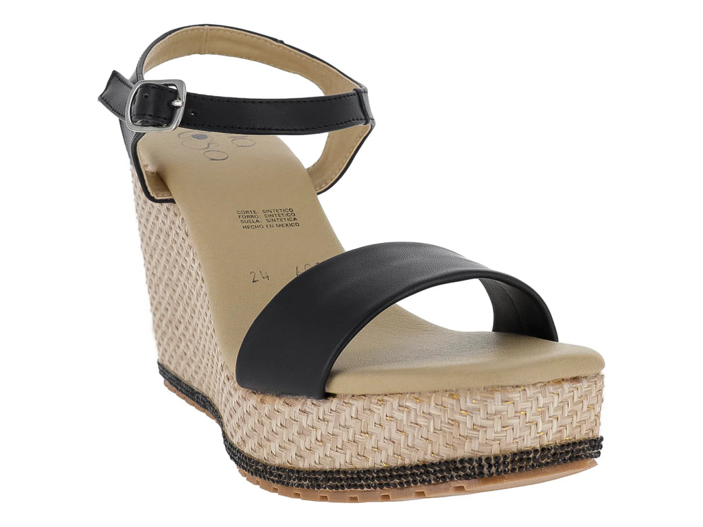 Sandalias Luna Rosa Negro para Mujer