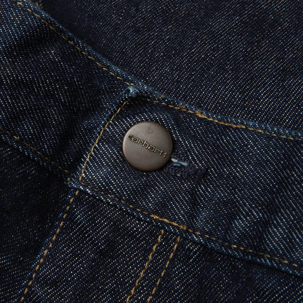 Single Knee Short Blue Rinsed