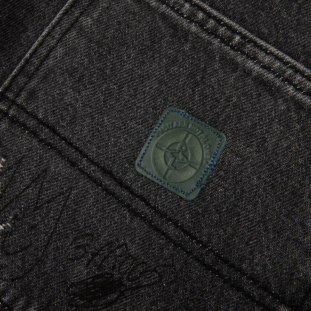 Busted Double Knee Jean Black