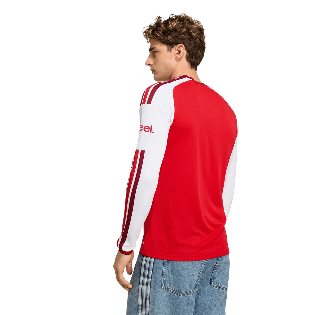 adidas Arsenal FC Home Long Sleeve Mens Soccer Jersey 26 27 Red White