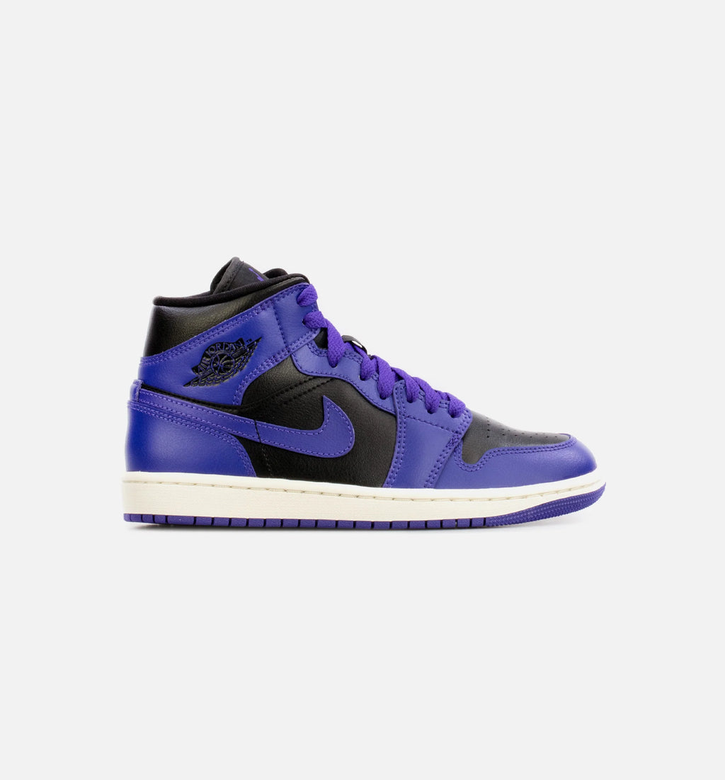 Air Jordan 1 Mid Womens Lifestyle Shoe Black Purple