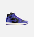 Air Jordan 1 Mid Womens Lifestyle Shoe Black Purple