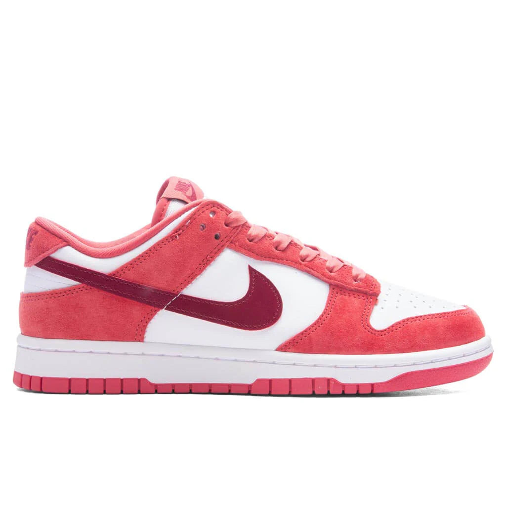 Dunk Low Womens Valentines Day White Team Red Adobe Dragon Red