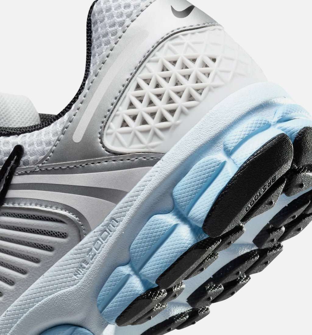 Zoom Vomero 5 Metallic Silver Blue Tint Womens Lifestyle Shoe White Metallic Silver Pure Platinum Blue Tint Platinum Tint Black