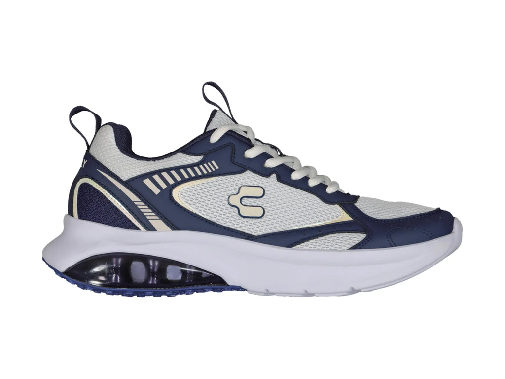 Tenis Charly Blanco Azul Marino y Beige para Hombre