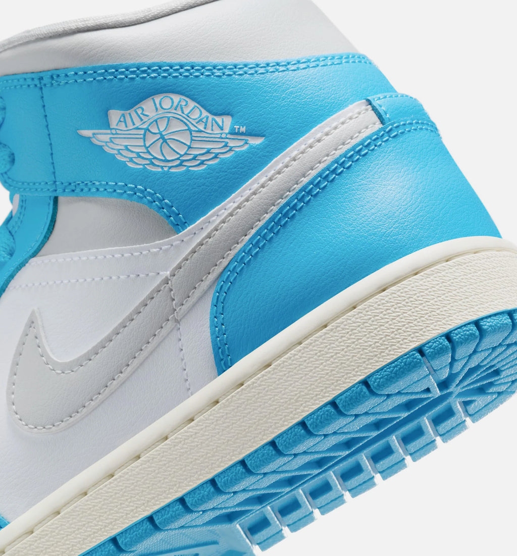 Air Jordan 1 Mid Dark Powder Blue Womens Lifestyle Shoe Dark Powder Blue Summit Grey White