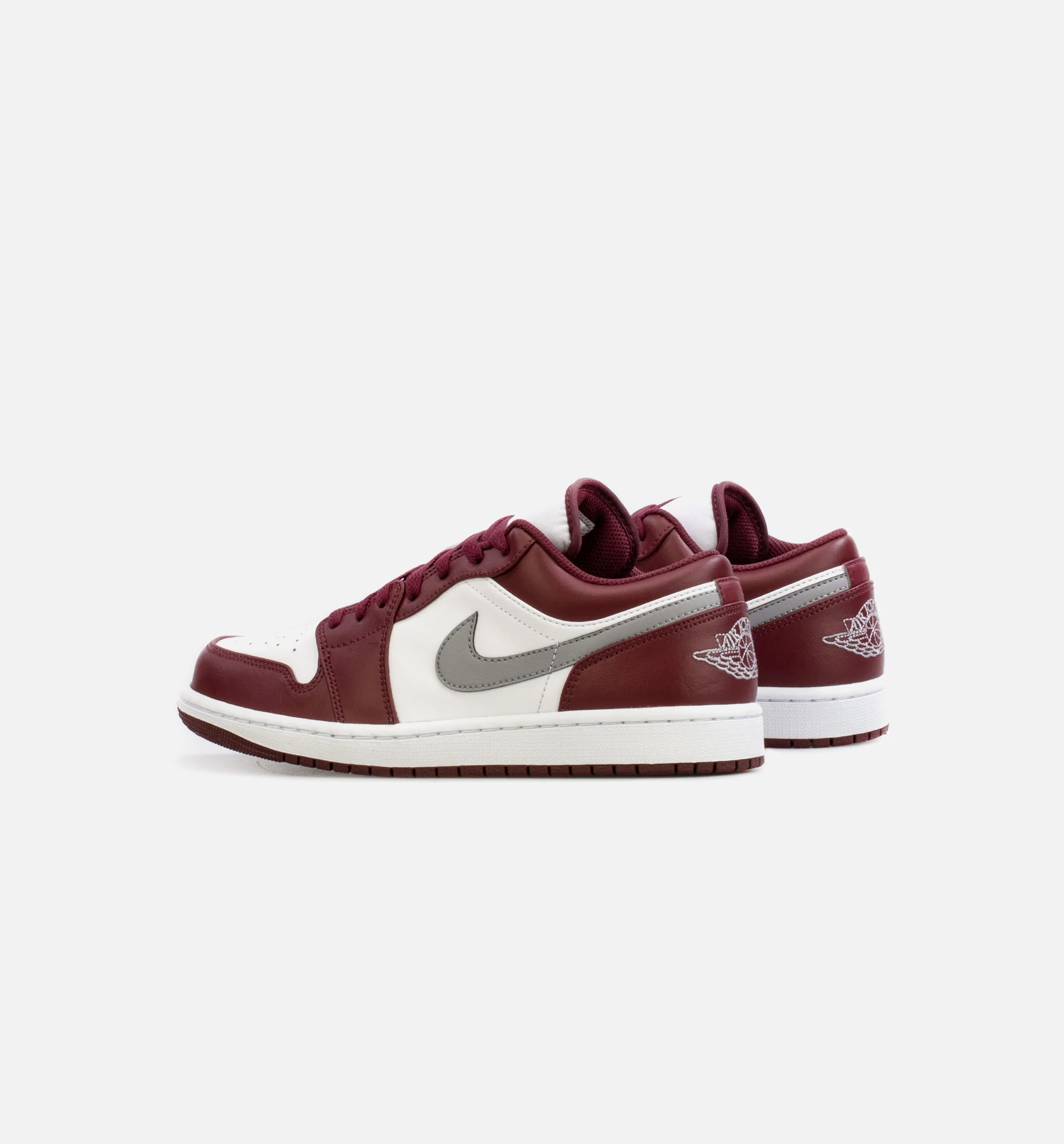 Air Jordan 1 Low Bordeaux Mens Lifestyle Shoe Bordeaux Red Grey