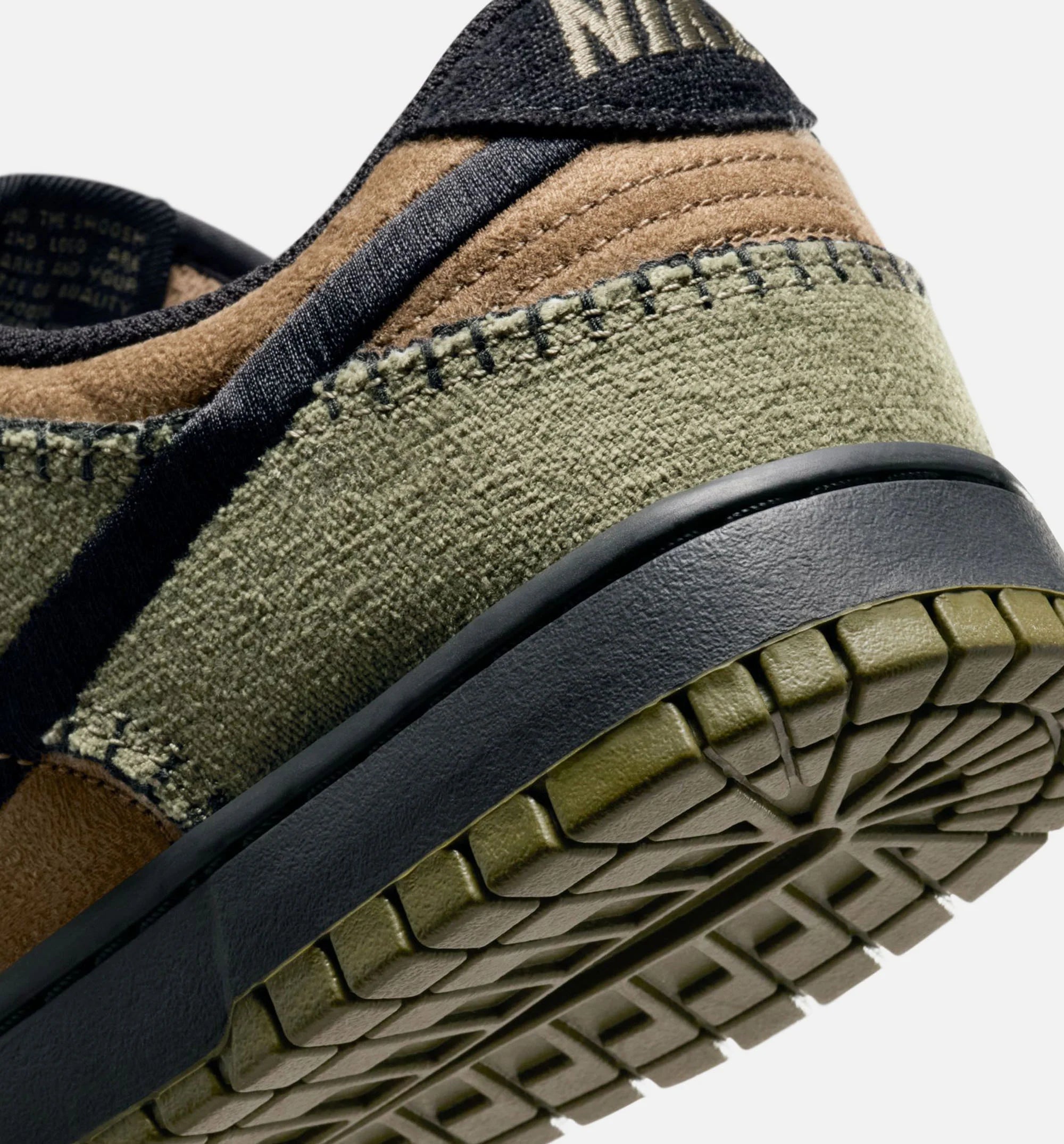 Dunk Low Retro Camo Olive Mens Lifestyle Shoe Brown Kelp Black Medium Olive