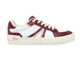 Tenis Lacoste Borgoña y Blanco para Mujer