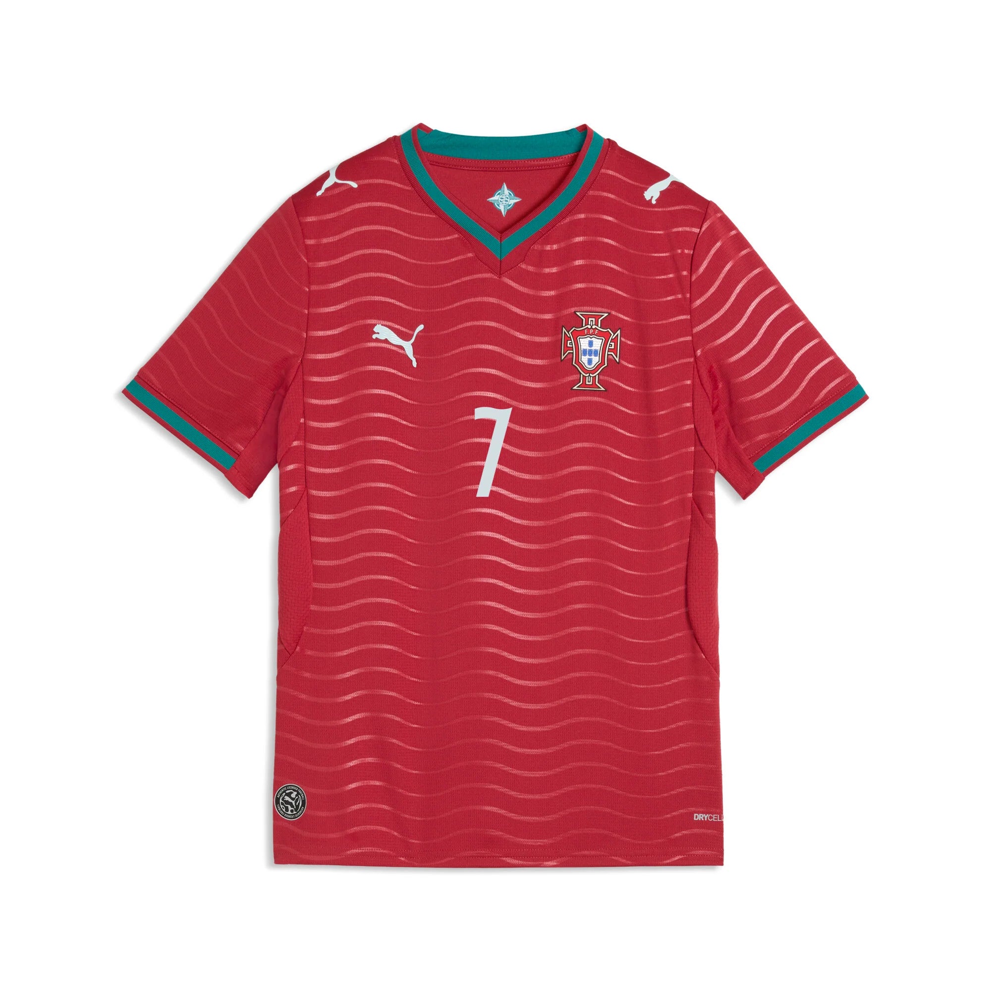 PUMA Portugal Home Cristiano Ronaldo CR7 Youth Soccer Jersey 2026 Red Green