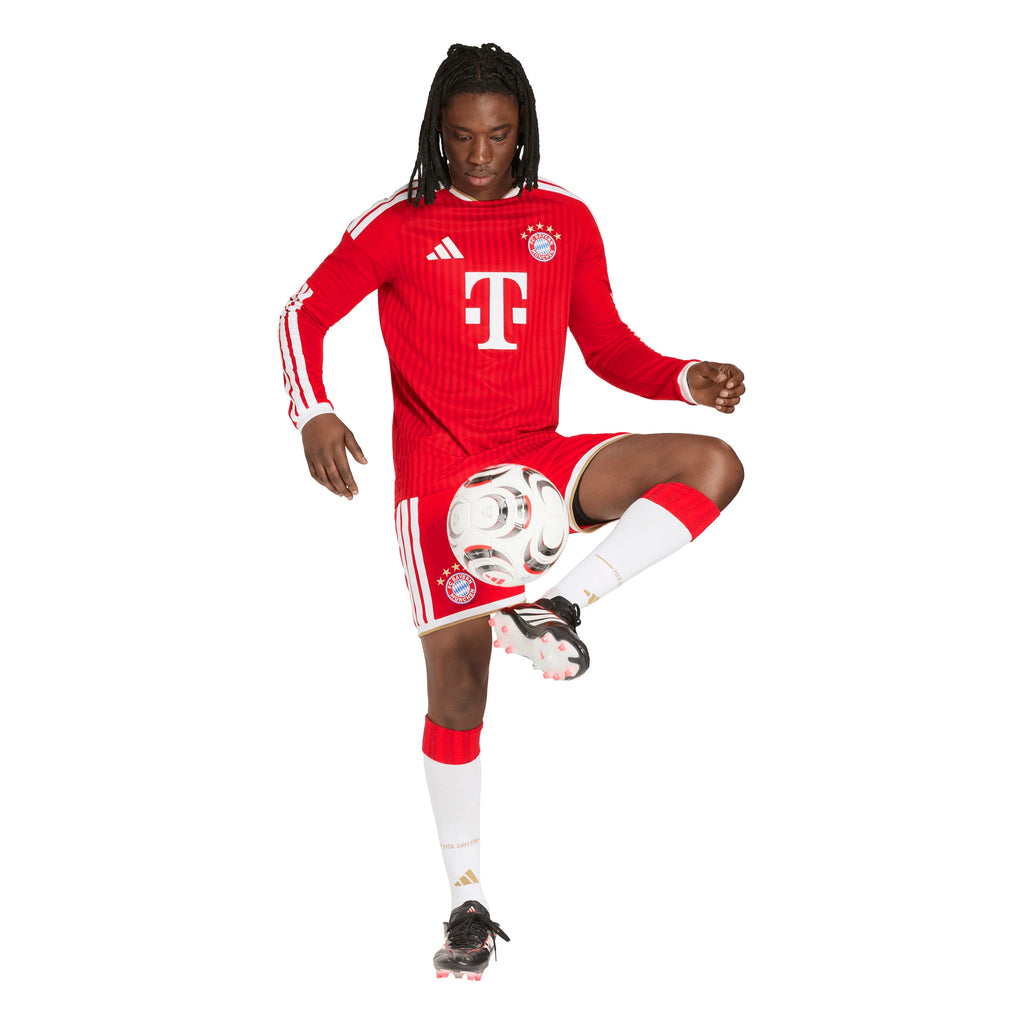 adidas FC Bayern Munich Home Long Sleeve Mens Soccer Jersey 26 27 White