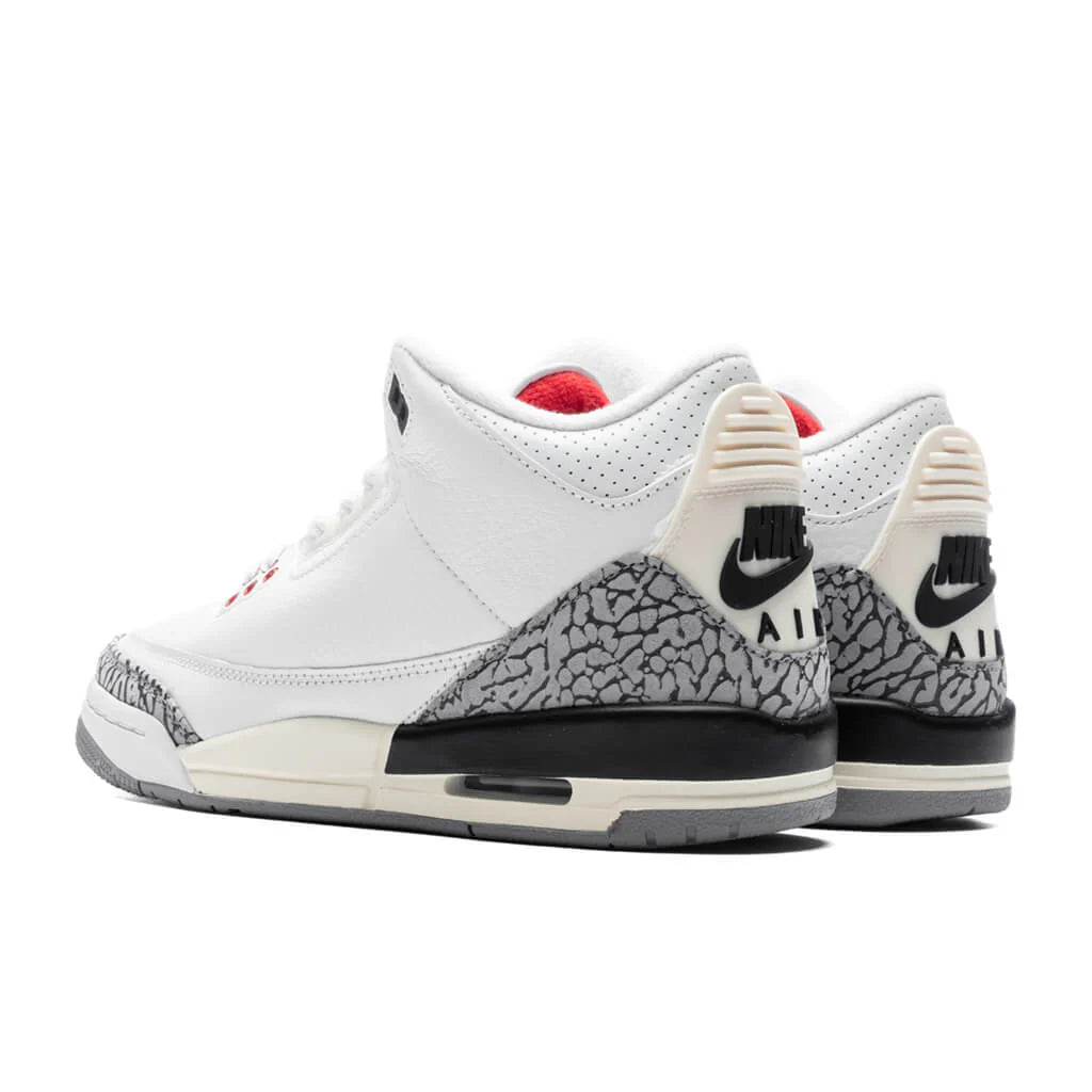 Air Jordan 3 Retro GS White Cement Reimagined Summit White Fire Red