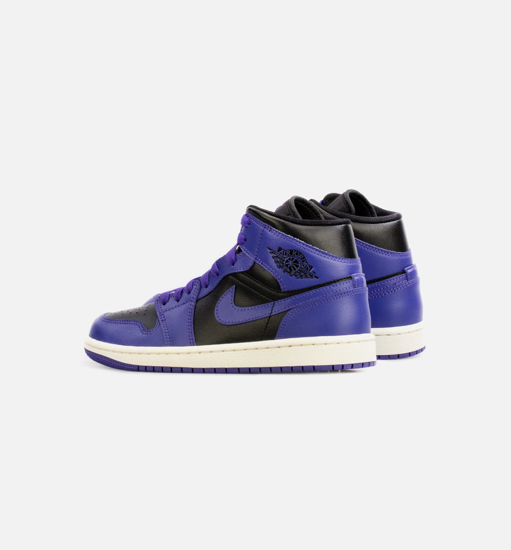 Air Jordan 1 Mid Womens Lifestyle Shoe Black Purple