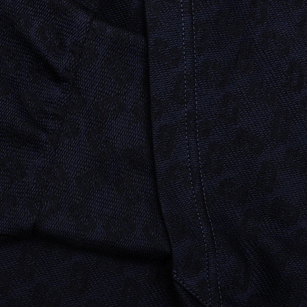 Zipped Hoodie In Monogram 72 Jacquard Black Navy