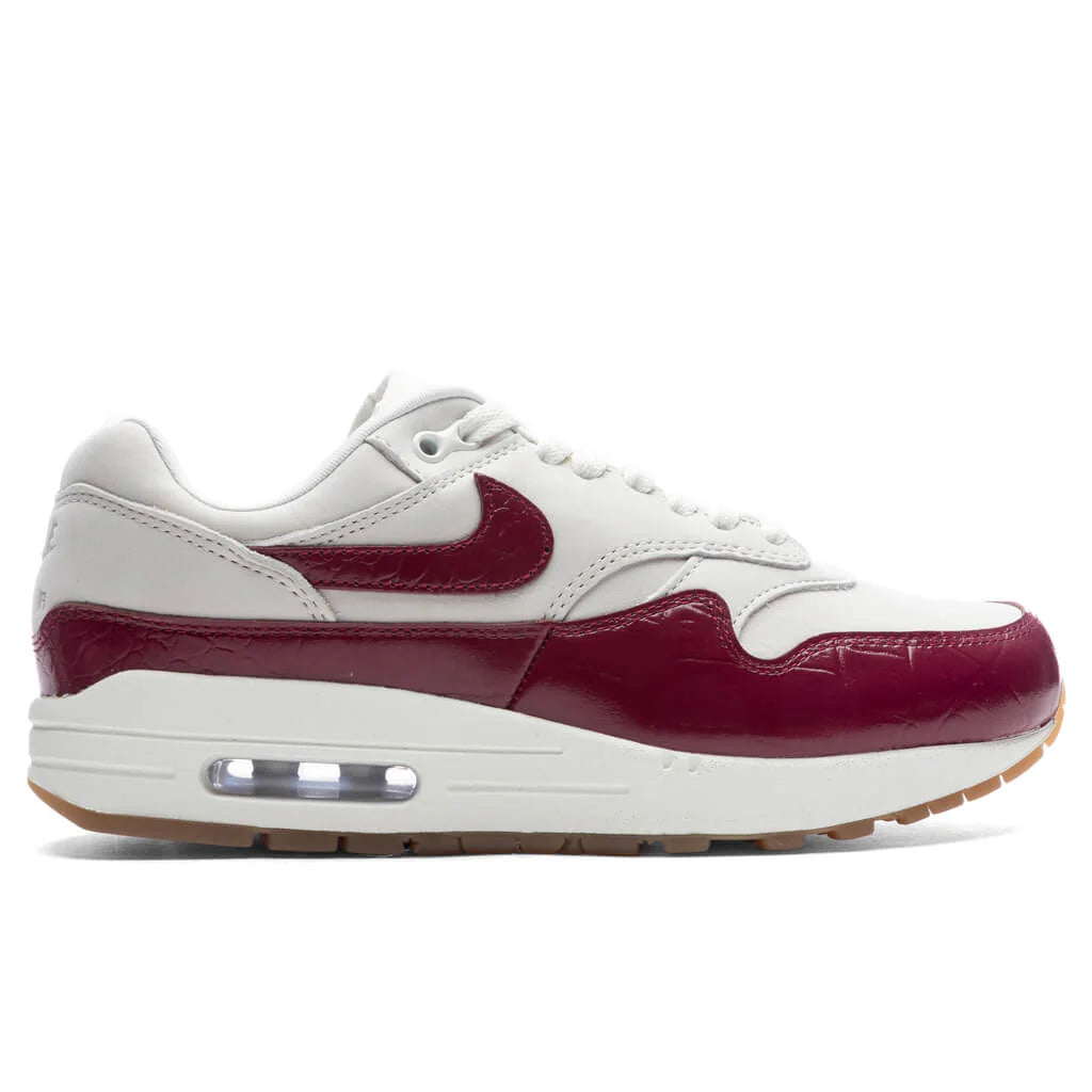 Womens Air Max 1 LX Sail Team Red Gum Light Brown
