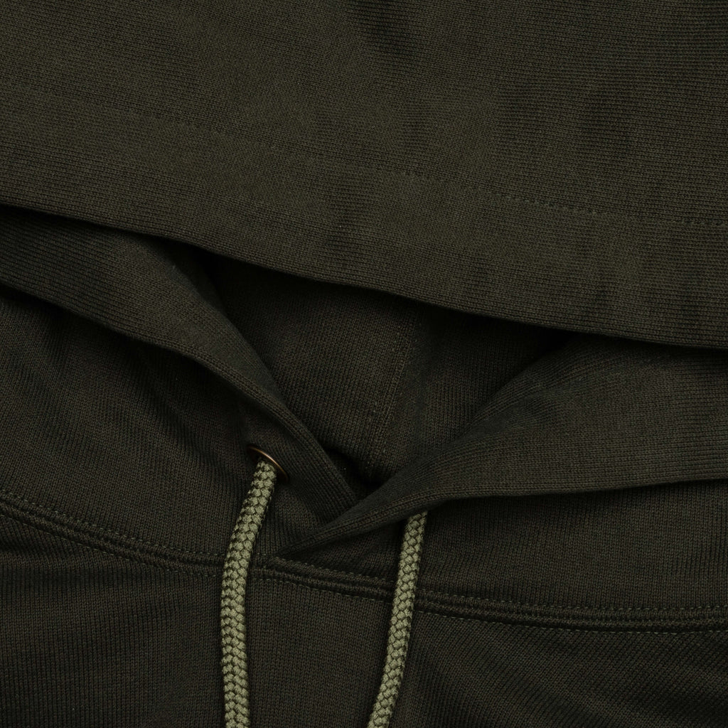 Logo Knit Hoodie Olive