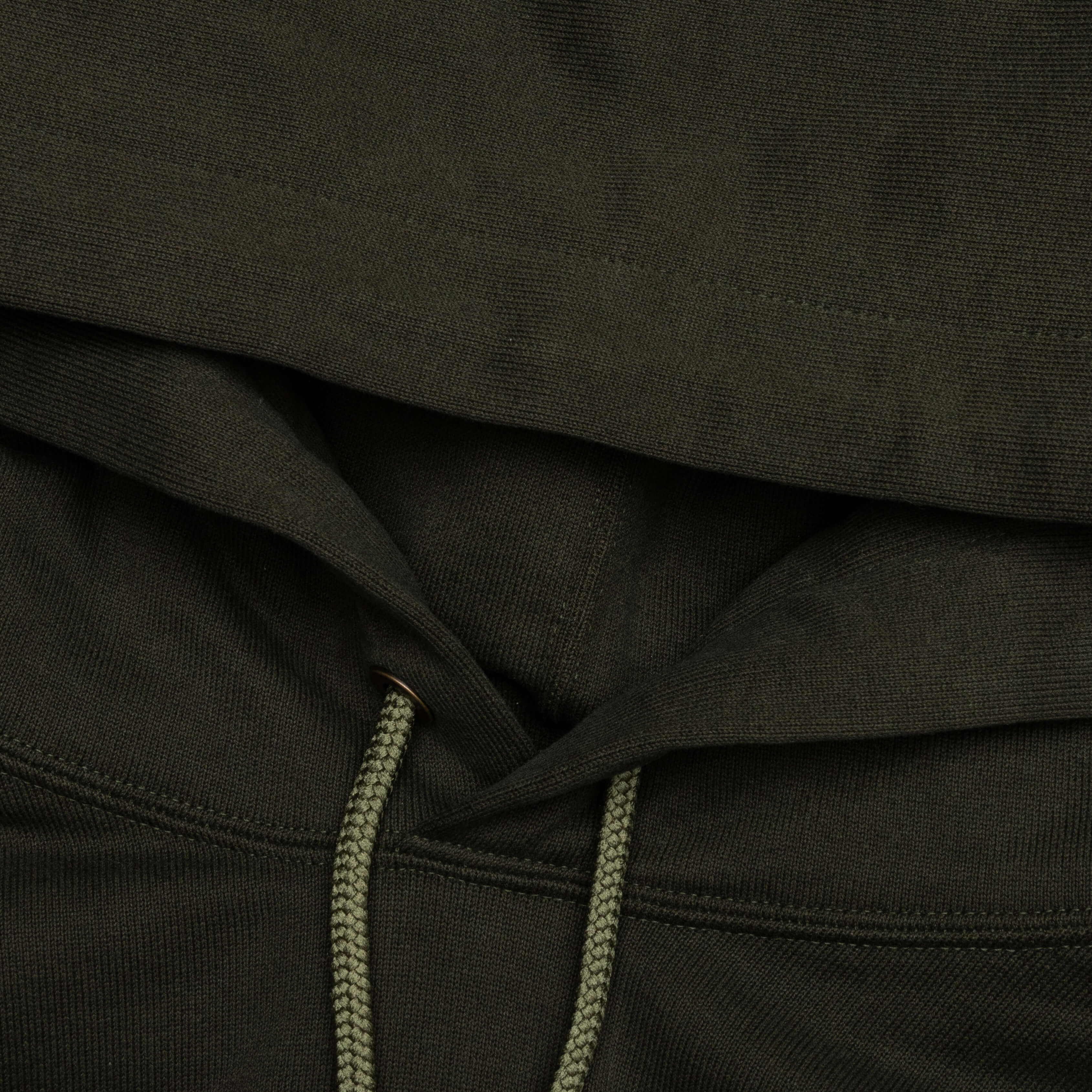 Logo Knit Hoodie Olive