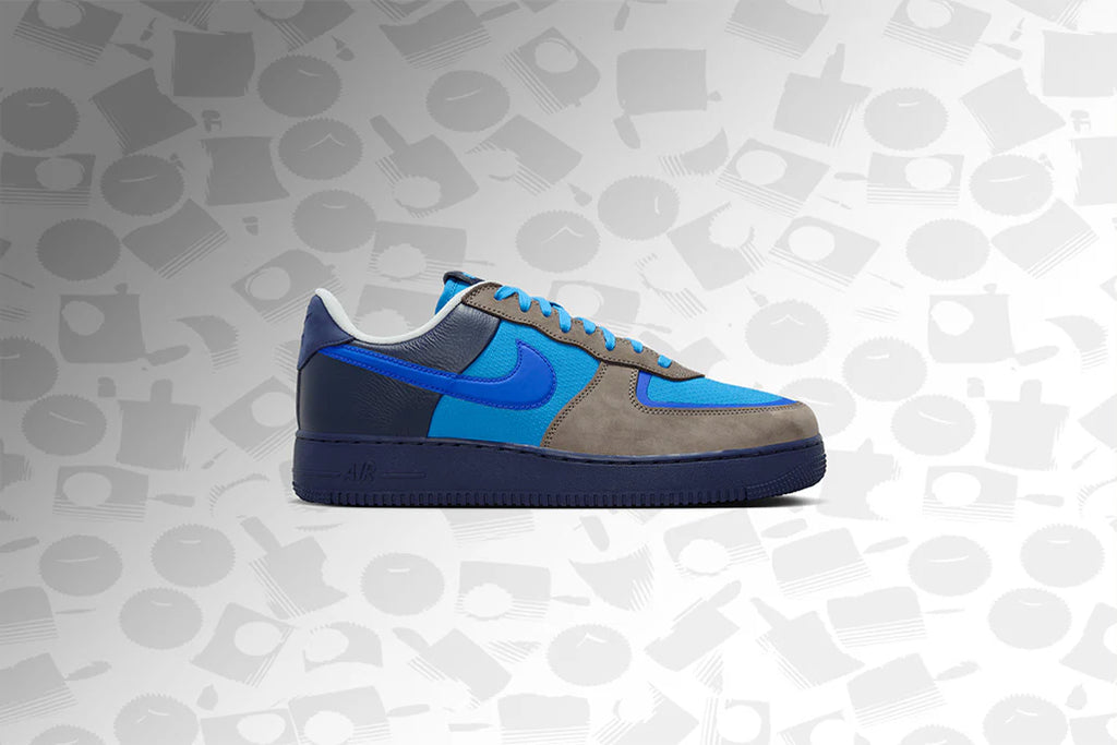 Nike x Stash Air Force 1 Low Soft Grey Varsity Royal Harbor Blue