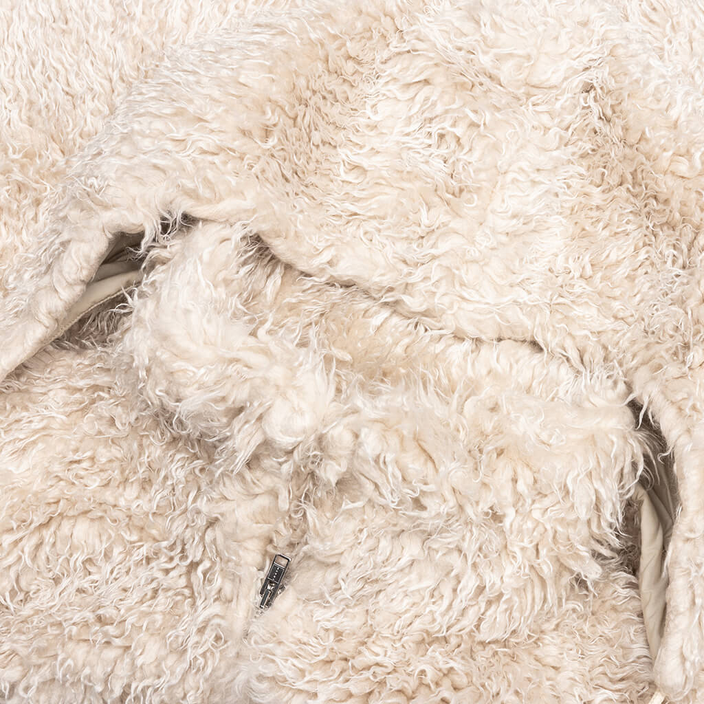 Shaggy Fleece Faux Fur Jacket Glass