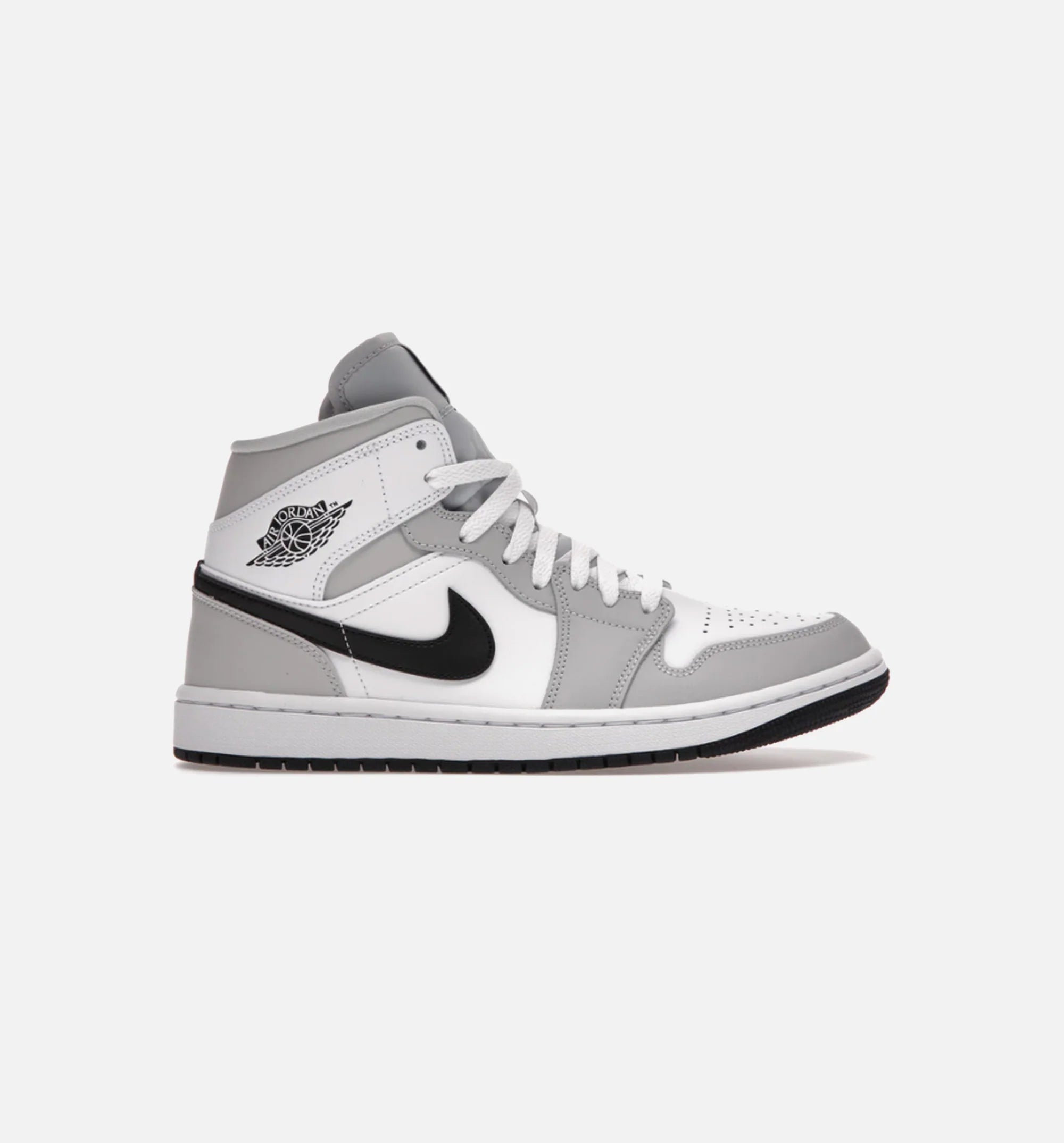 Air Jordan 1 Mid Light Smoke Grey Womens Lifestyle Shoe White Light Smoke Grey Black Limit One Per Customer