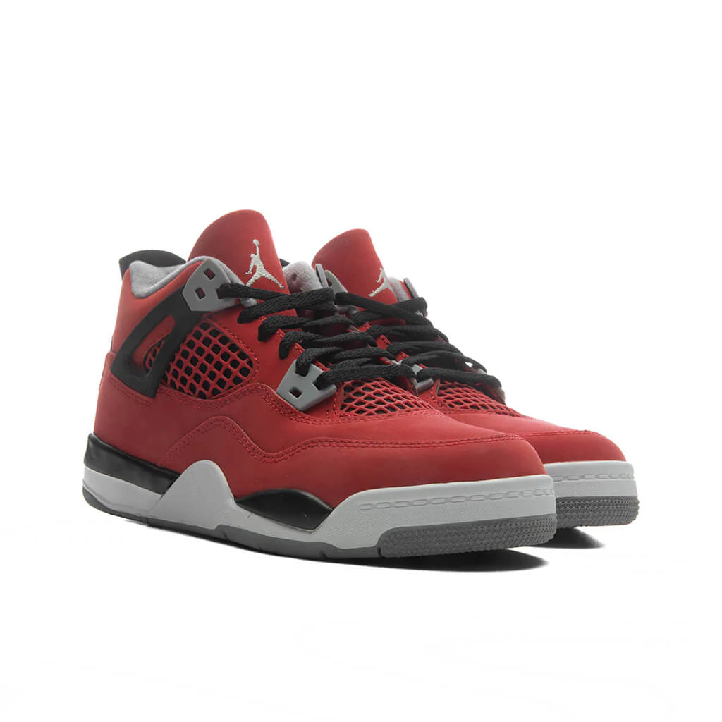 Air Jordan 4 Retro Toro Bravo PS Fire Red White Black Cement Grey