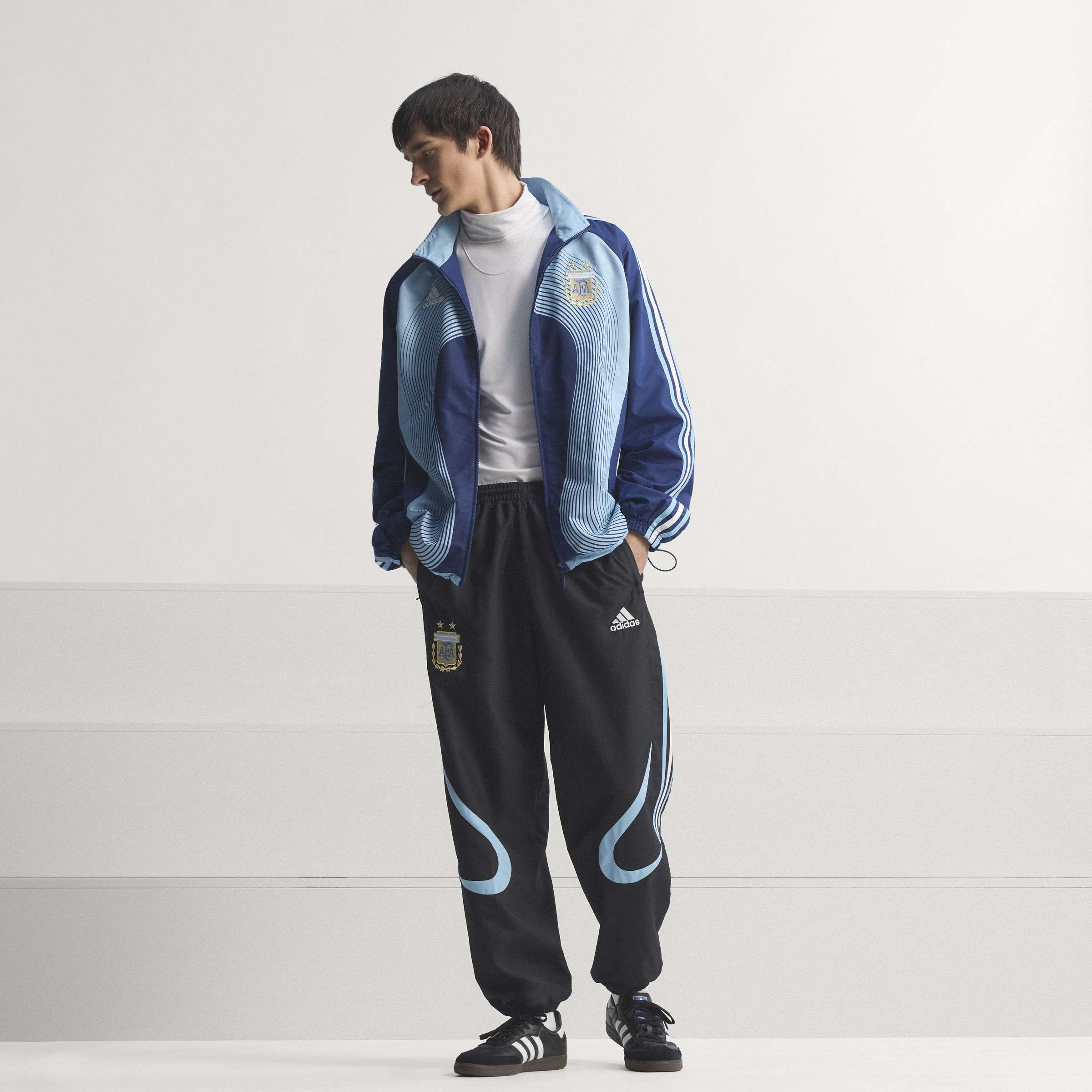 adidas Argentina Away 2006 Mens Track Top Dark Blue
