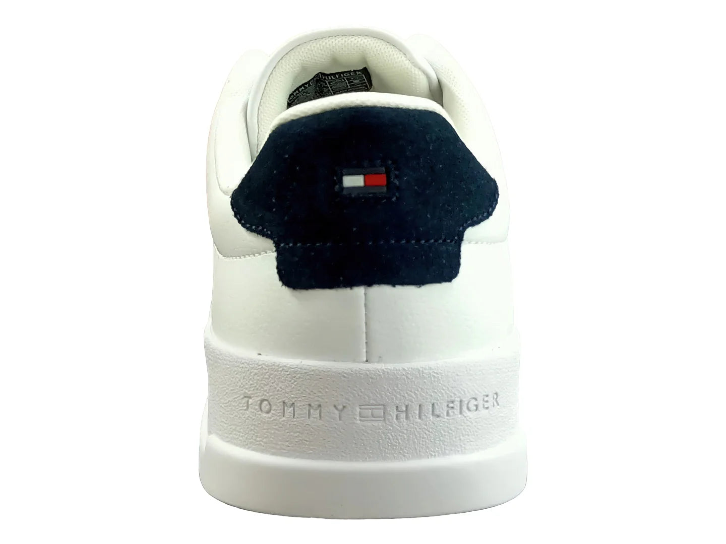 Tenis Tommy Hilfiger TH Court Leather Blanco y Azul para Hombre