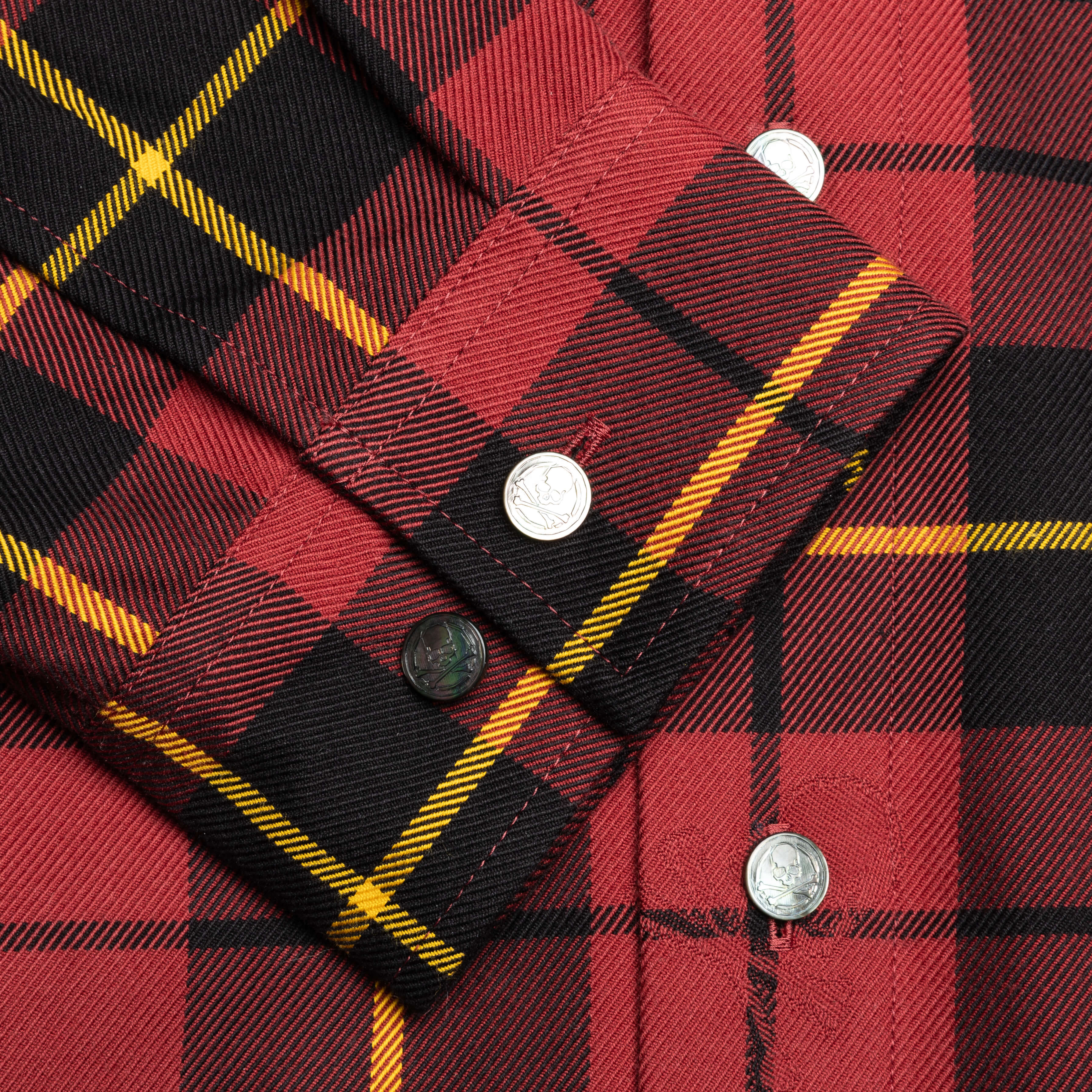 Plaid Long Sleeve Woven Shirt Burgundy Plaid
