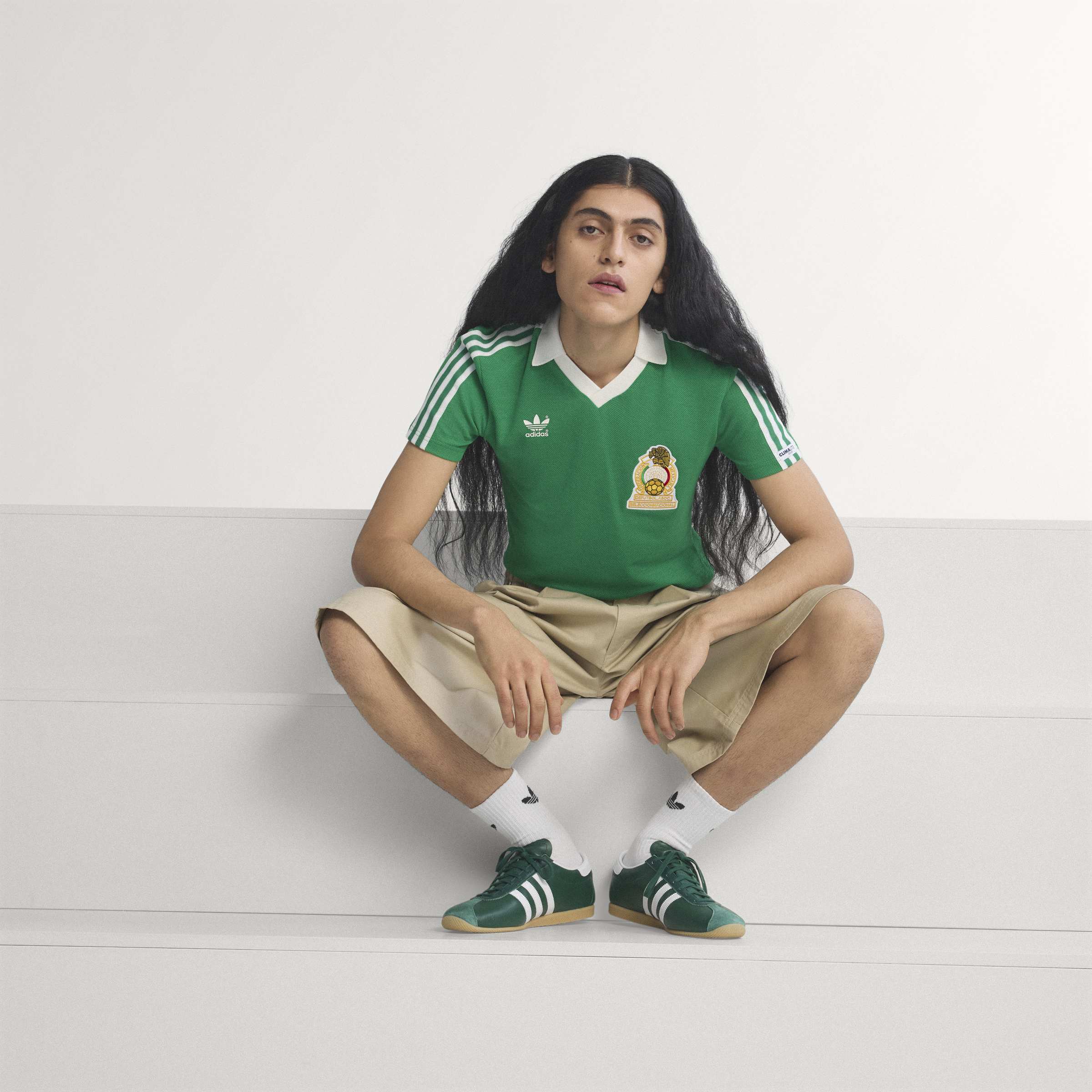 adidas Mexico Home Mens Soccer Jersey 1986 Green