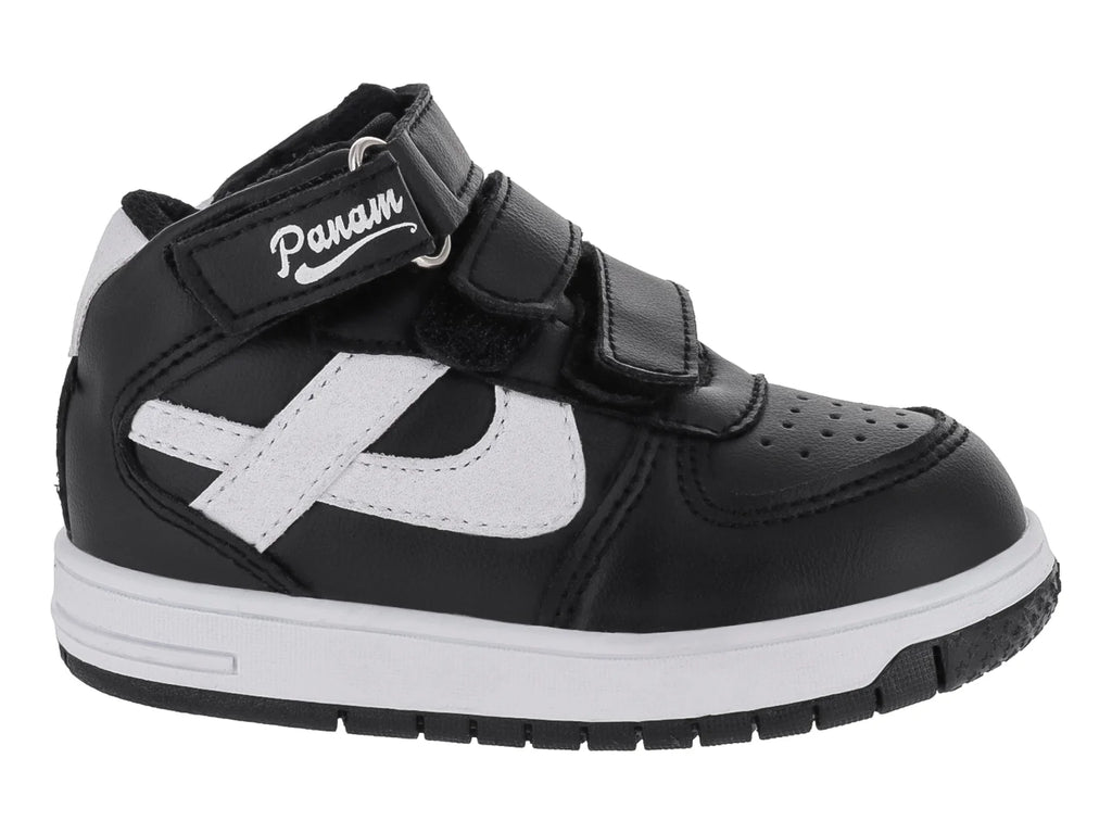 Tenis Panam Negro y Blanco para Niño