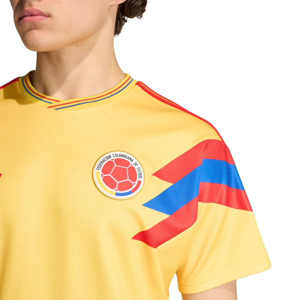 adidas Colombia Away Mens Soccer Jersey 1990 Gold
