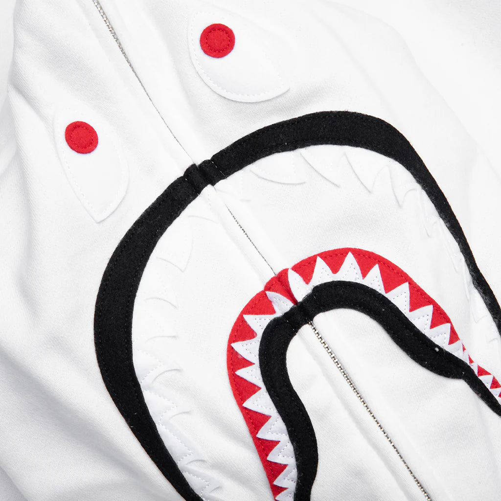 2nd Shark Full Zip Hoodie White