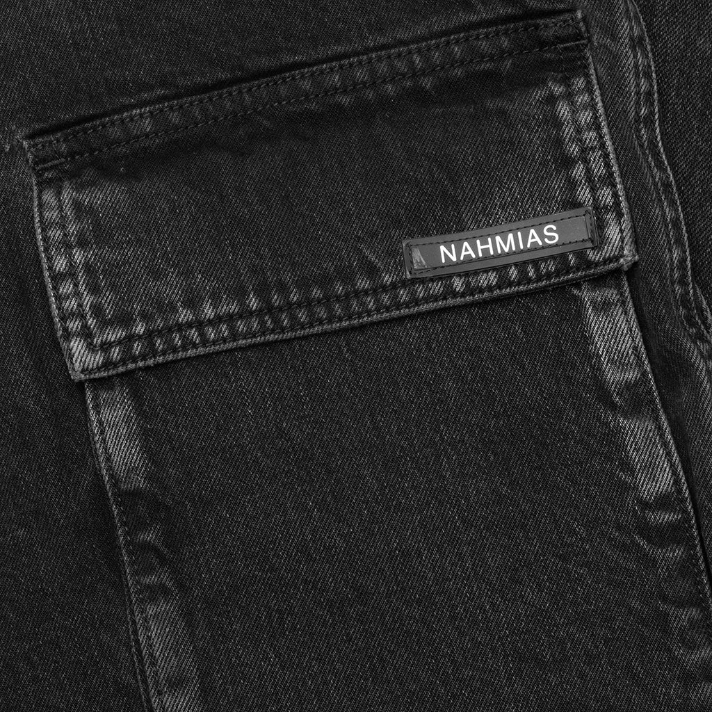 Denim Logo Cargos Charcoal Wash