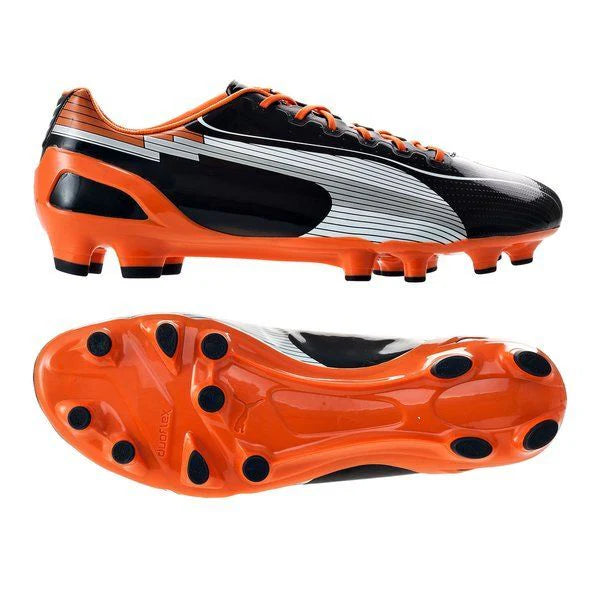 PUMA evoSPEED 1 FG Soccer Cleats Black White Orange