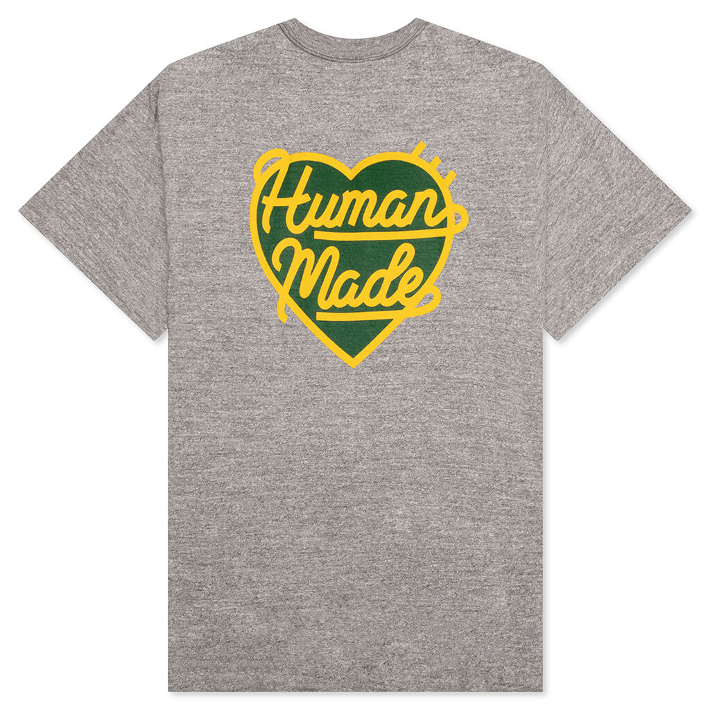 Heart Badge T Shirt Grey