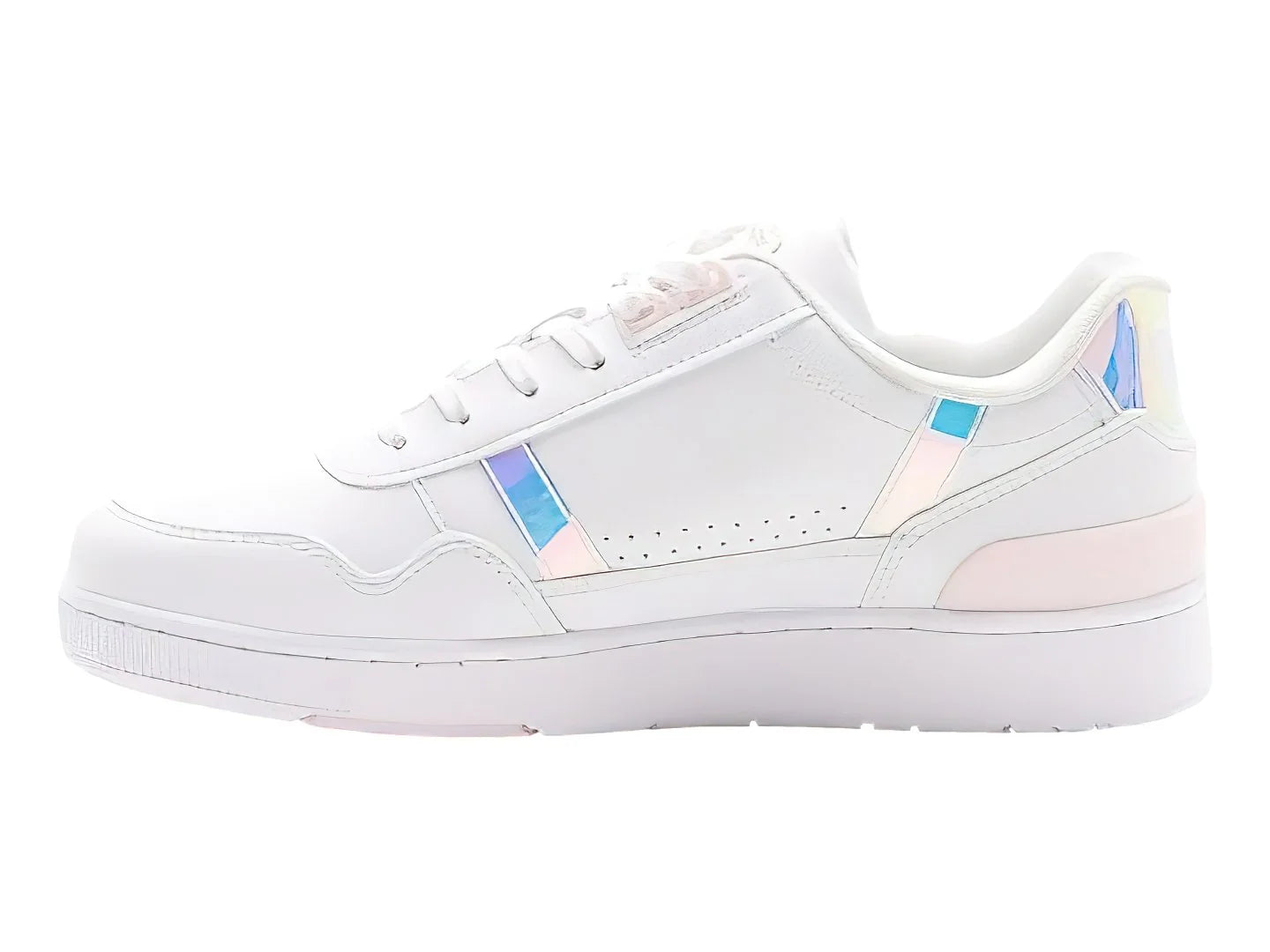 Tenis Lacoste T Clip Blanco y Rosa para Mujer