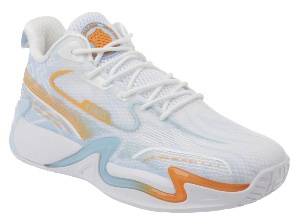 Tenis K Swiss Foxtrot Blanco Azul y Naranja para Hombre