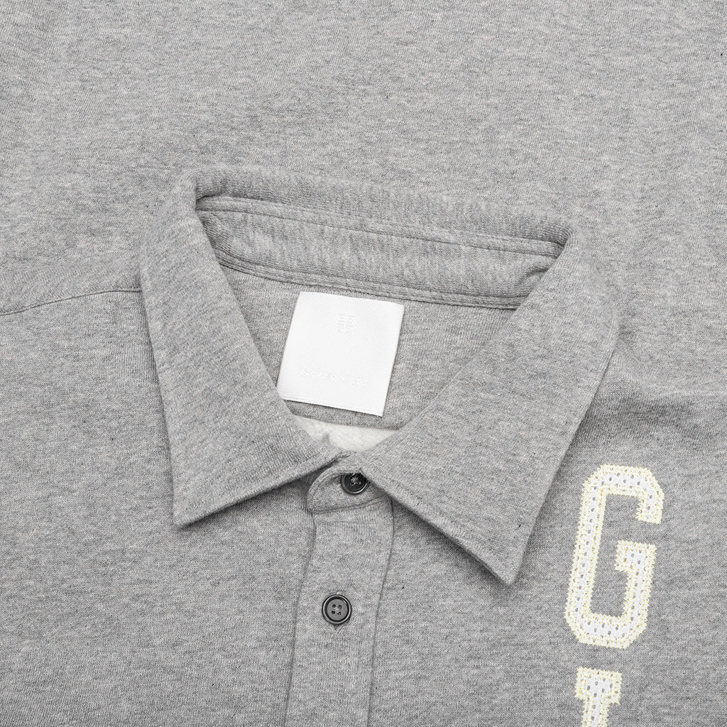 Fleece College Shirt Light Grey Melange