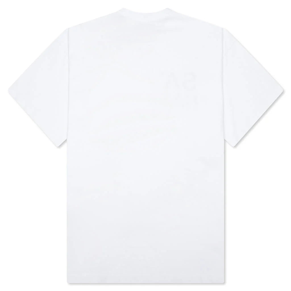 Pearl Studded Logo Tee White