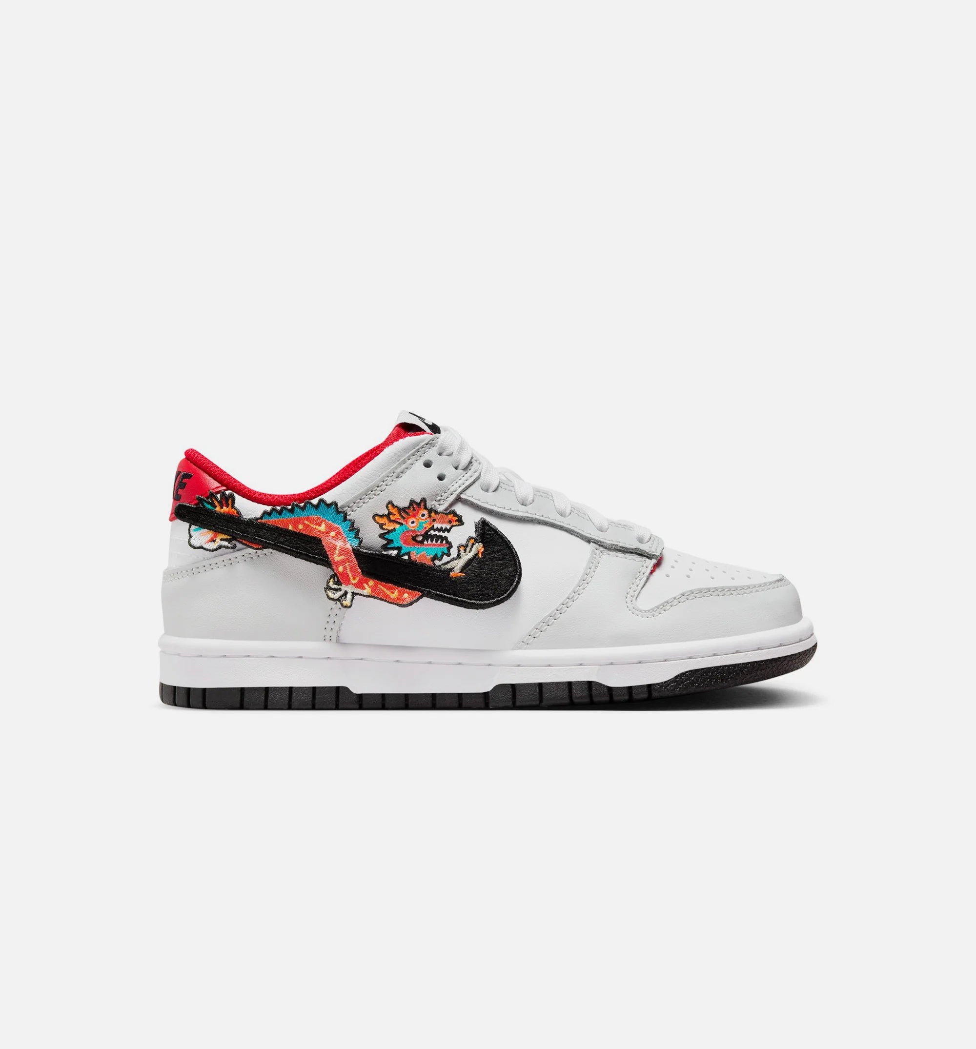 Dunk Low Year of the Dragon Grade School Lifestyle Shoe Black Red White