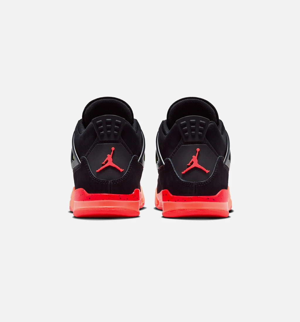 Air Jordan 4 Retro Black Infrared 23 Preschool Lifestyle Shoe Black Infrared 23 Bright Mango